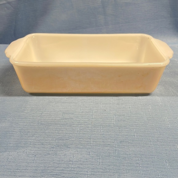 Fire King Kitchen Fire King Peach Luster Loaf Bread Pan Glass